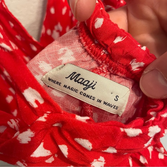 Maaji Red and White Floral Jumpsuit Women’s Size Small - Picture 12 of 14